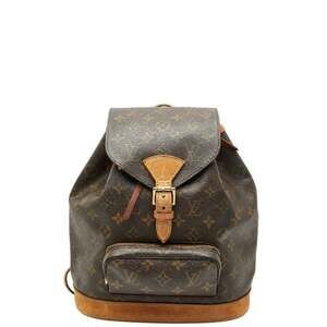 LOUIS VUITTON Authentic Brown Monogram Leather Backpack